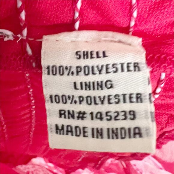 Sim & Sam Red and Pink Floral Print Smocked Milkmaid Mini Dress Size Medium - Picture 8 of 8